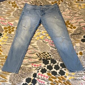 Hollister Light Wash Ripped Skinny Jeans
